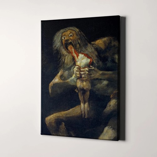 Saturn Devouring His Son by Francisco Goya Canvas Print Wall Art - Picture 2 of 7