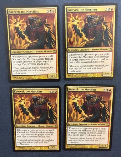 MTG 4X TIME SPIRAL KAERVEK THE MERCILESS PLAYED MAGIC THE GATHERING RARE CREATUR - Picture 3 of 6