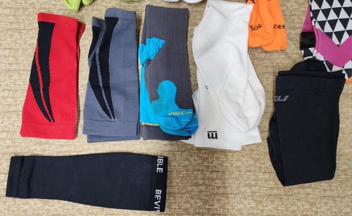Sports Socks Lot Of 11 & Calf Compression 2 Pairs + 1 - Picture 2 of 4