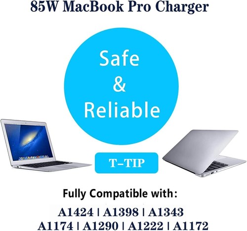 Cargador 85W MagSafe 2 para MacBook Pro 13" 15" 17" A1398 A1466 A1502 A1425 A1465 - Imagen 8 de 12