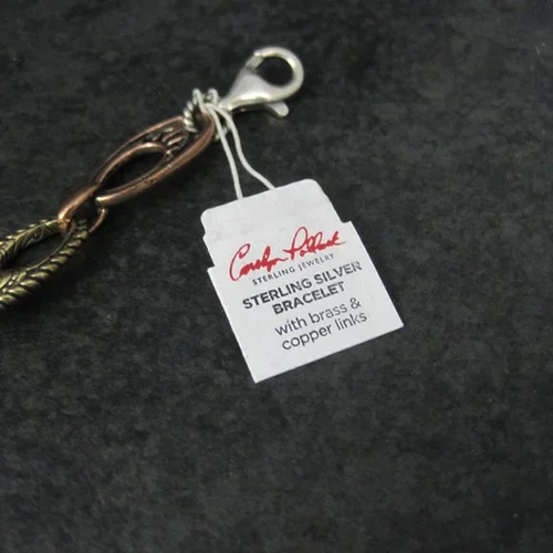Carolyn Pollack Sterling Brass Copper Bracelet 7.5" - Picture 5 of 6