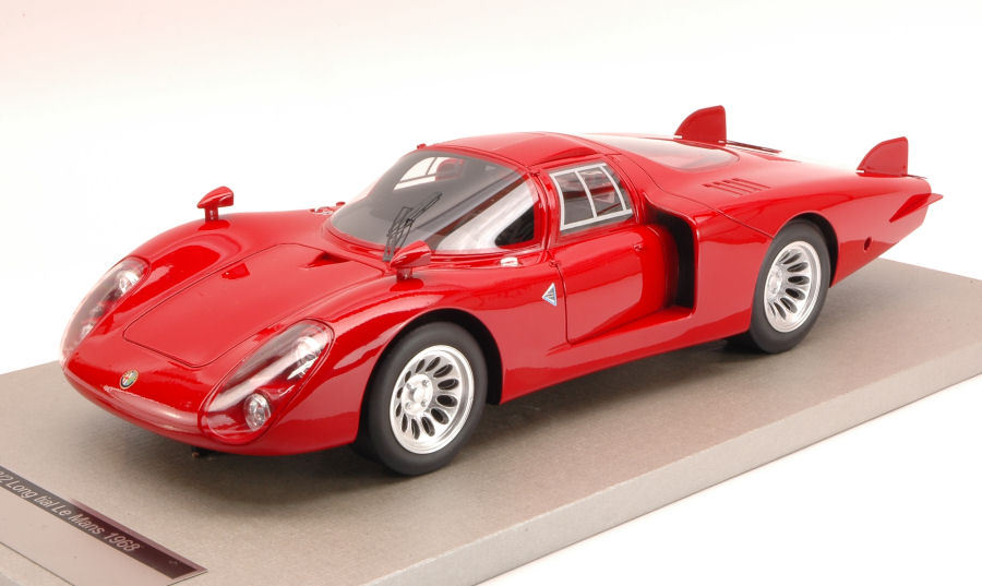 Alfa Romeo 33 2 Press Long Tail Le Mans Press 1968 rosso Tecnomodel 1 18 TMD1808A Alfa Romeo 33 2 Press Long Tail Le Mans Press 1968 rosso Tecnomodel 1 18 TMD1808A