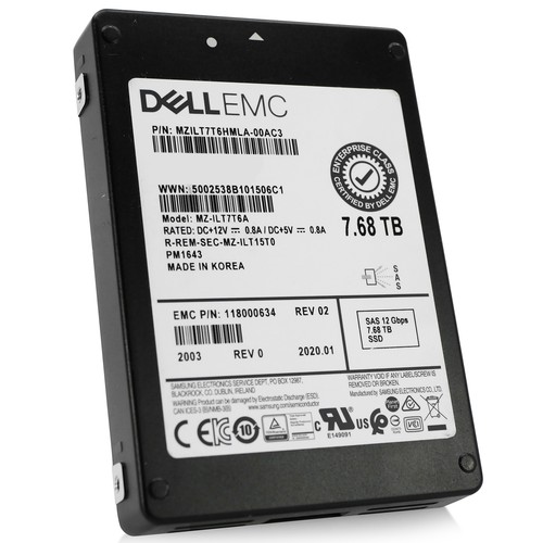 Samsung PM1643a 7.68TB SAS 12 Gb/s 2.5in Enterprise SSD MZILT7T6HMLA - Afbeelding 6 van 8