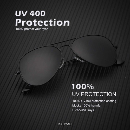 Classic Aviator Sunglasses for Men Women Driving Sun Glasses Polarized Lens - Picture 2 of 7