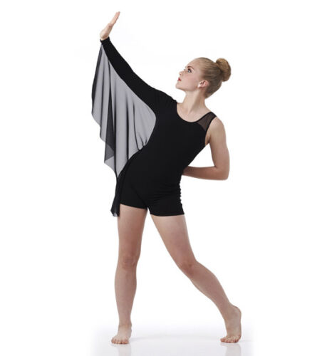 Child XS color BLACK Contemporary Ballet Dance Costume Lyrical Boy Short - Picture 1 of 5