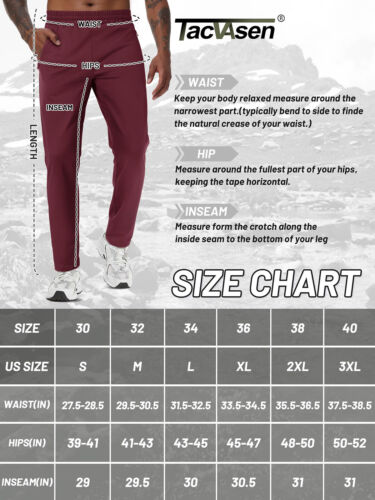 Men's Fleece Lined Jogger Sweatpants Water Resistant Winter Warm Athletic Pants - Picture 55 of 76