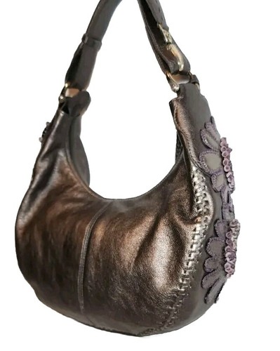 BRIGHTON FABIOLA 3D APPLIQUE MASTERPIECE FLORAL EMBROIDERED SHOULDER HANDBAG$450 - Picture 13 of 23