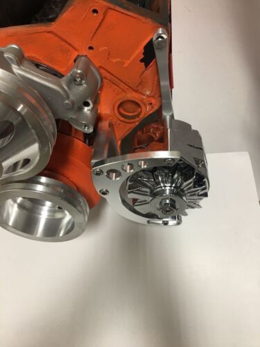 Small Block Chevy Low Mount Alternator Bracket Long WaterPump SBC LWP 350 Circle - Picture 3 of 7