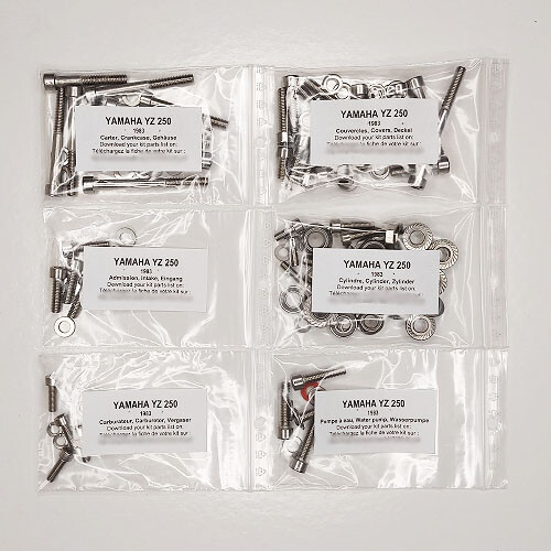YAMAHA YZ 250 1983 Kit vis BTR inox moteur complet YZ250 - Bild 1 von 1