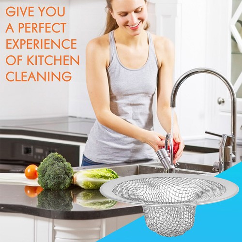 30pc 2-3/4 Kitchen Sink Strainer Stopper Stainless Steel Drain Basket Waste Plug - Picture 3 of 10
