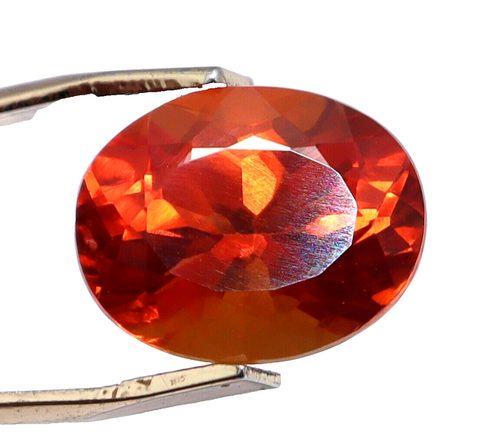 Piedra preciosa suelta naranja zafiro natural de 5,80 quilates forma ovalada con regalo - Imagen 5 de 7