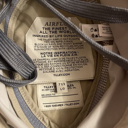 Tilley LTM6 Airflo Broad Brim Hat - Rock Face 7 1/2 Large “New” - Picture 11 of 11