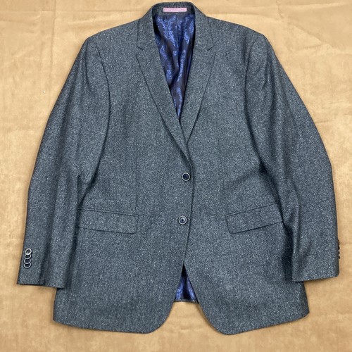 44R Neu 650 $ Sand Copenhagen Sherman Wolle Seide Sport Mantel Blazer Jacke grau - Bild 2 von 8