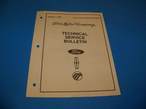Ford Technischer Service Bulletin 2. Oktober 2000 - Bild 1 von 4