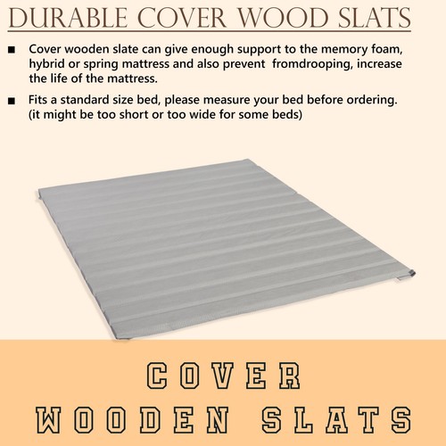 Continental Sleep 0.75" Mattress Support Wooden Bunkie Board/Slats with Cover - Picture 3 of 11