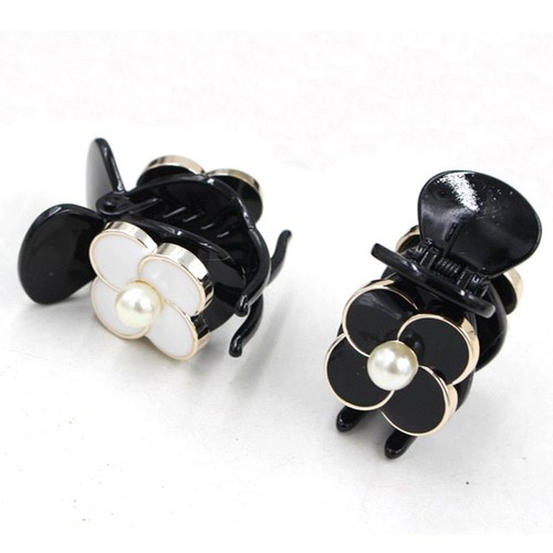 Fermaglio artigli per capelli morsetto acrilico perla lusso strass fiori barrette copricapo - Foto 11 di 31