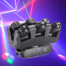 6 Eye LED RGB DMX Moving Head Stage Light Beam Laser Bar Disco Party DJ Lighting