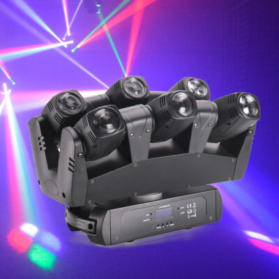 6 Heads LED RGB Moving Head Stage Lighting Beam Laser For Bar Disco Party DJ