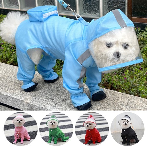 Dog Raincoat with Hood Full Body Dog Raincoat with Attached Rain Boots Outdoor - Bild 1 von 24