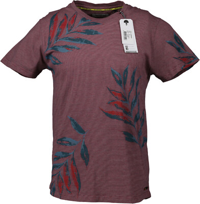 NEU! NO EXCESS Herren T-Shirt Gr. M rot-blau mix gestreift