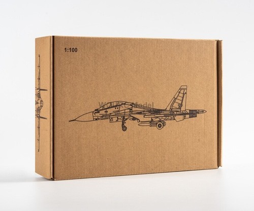 New 1:100 Scale Chinese PLA J-11 Aircraft Gray Color Painted Diecast Metal Model - Picture 5 of 5