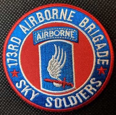 173rd Airborne Brigade Sky Soldiers Airborne Embroidered Biker Patch