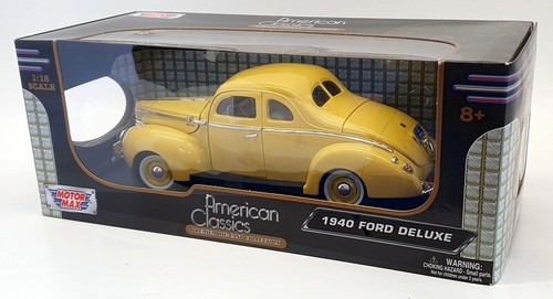 Motor Max 1/18 Scale Diecast 73100AC -1940 Ford Deluxe - Yellow - Picture 5 of 5