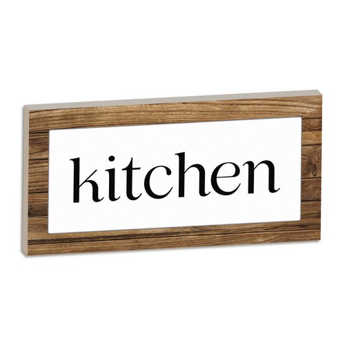 Decorazione rettangolare Kitchen Scritta in legno Casa Famiglia - Picture 2 of 5