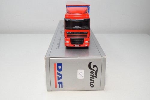 B71 1:50 16 TEKNO DAF XF CAMIÓN REMOLQUE PROMOCIÓN ROJO AZUL NUEVO EN CAJA - Imagen 4 de 17