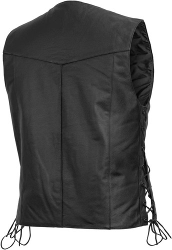 Carbine Men's Western Style Leather Motorcycle Vest FMM602BM SIZE: 42 - Picture 2 of 2