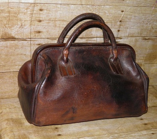 Vintage/Antique Brown English Leather Gladstone Bag By British Railway Western - Picture 5 of 11