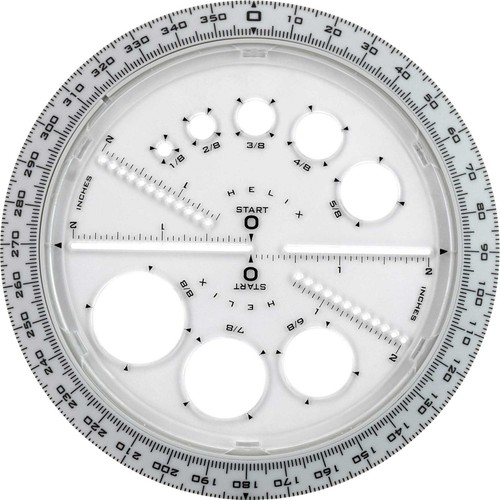 Maped Helix 360° Angle & Circle Maker Protractor Compass Office School Drawing - Picture 3 of 4
