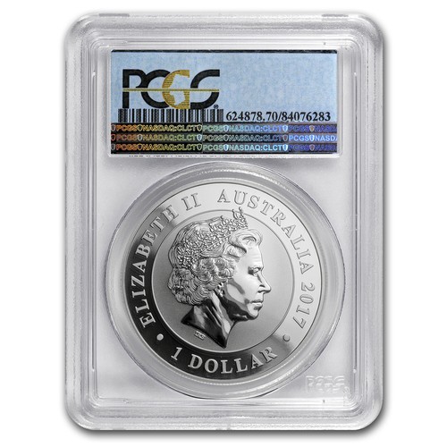 2017 Australia 1 oz Silver Swan MS-70 PCGS (FS, Swan Label) - Picture 2 of 3