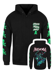 Pirate Party Noir Zippé Pizza Hoodie Homme Alestorm 5qwO11