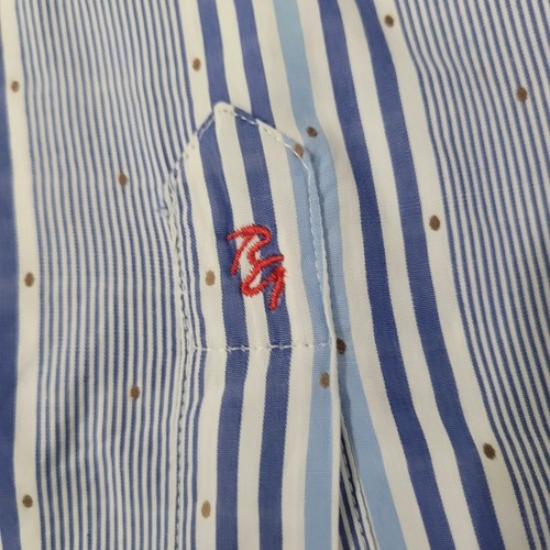 Robert Graham Mens 100% Cotton Long Sleeve Button Front Striped Shirt Size L - Picture 8 of 8