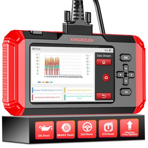 KINGBOLEN S500 Lettore Codice Scanner OBD2 Auto Controllo Diagnostico Motore ABS SRS - Foto 1 di 9