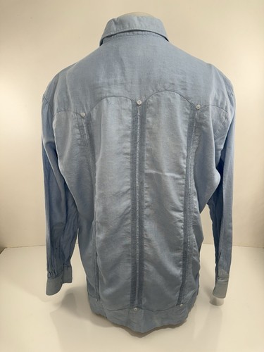 RAMON PUIG EL REY - LINEN Mens XL Guayabera Mexican Wedding Shirt - Picture 3 of 4