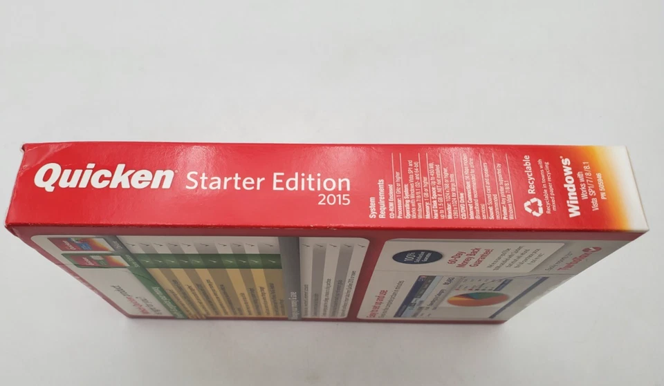 Intuit Quicken Starter Edition Orginize Your Money 2015 Vista SP1/7/8/8.1 New - Image 3 of 4