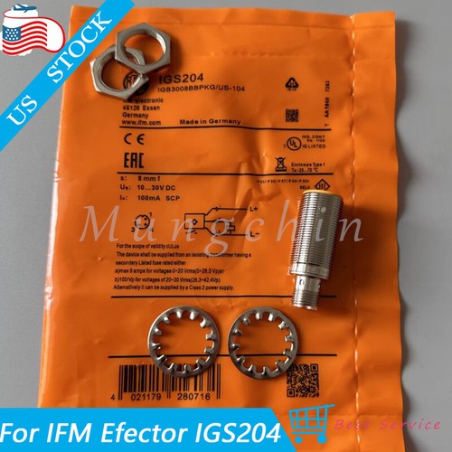 For IFM Efector IGS204 IFB3004BBPKG/US-104  Inductive Sensor Switch 10-30VDC 8mm - Picture 1 of 5