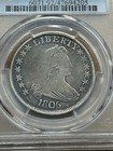 1806 50c Half Dollar Draped Bust U.S. type coin Pcgs Vg Details Pointed "6" Stem