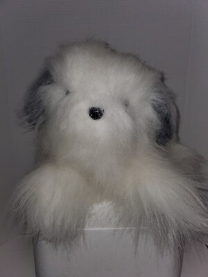 Realistic Faux Fur Sheep Dog Puppy Plush 12''