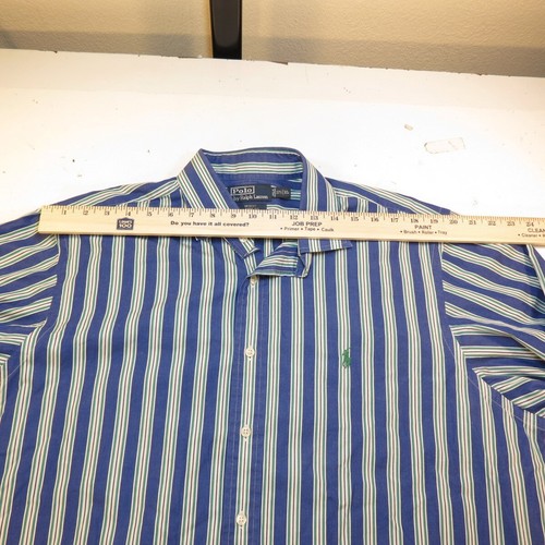 CAMISA POLO RALPH LAUREN Calce Clásico REGENTE CON BOTONES Para Hombre 17.5 | XL Rayas - Imagen 5 de 6
