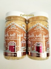 Bath & Body Works Land of Sweets BRIGHT LEMON SNOWDROP Bath Salts 8 OZ New X2