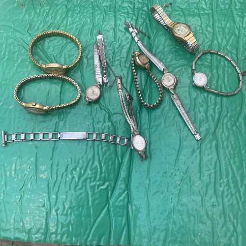 9 Damenuhren & Armbänder für Teile oder Reparatur kostenloser Versand