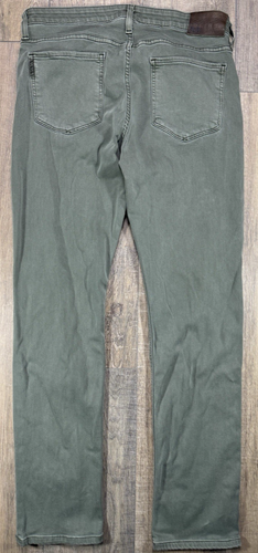 PAIGE Men’s Rayon USA Federal Vintage Juniper Green Stretch Denim Jeans (31x32) - Picture 2 of 15