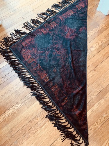 Loro Piana Cashemere And Lambskin Leather Fringe C