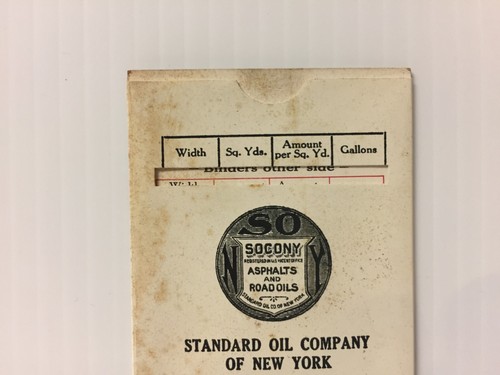 Vintage Standard Oil Company of New York Road Oil Table Chart Pocket Schedule - Picture 3 of 14