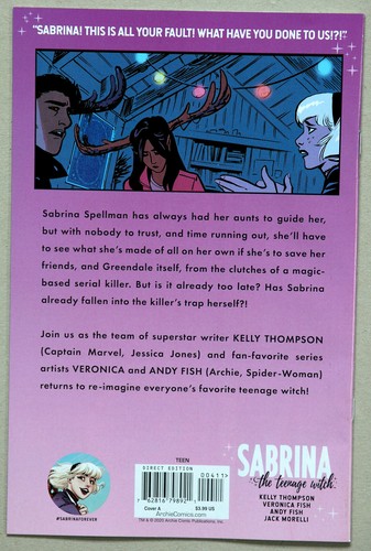 Sabrina The Teenage Witch #4A Vol 3 - Archie Comics - K Thompson - V Fish - Imagen 2 de 2