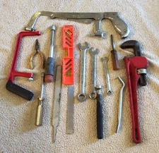 Lot Of 15 Pcs Of Tool Pipe Wrench 14mm,combination Wrench 15,18,10 Craftsman.