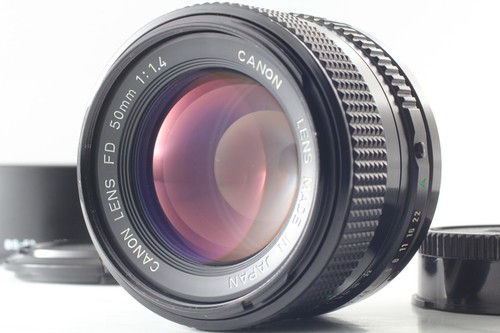 【N MINT w/ Hood】Canon New FD NFD 50mm f/1.4 MF Standard Lens + BS-52 From JAPAN - Picture 1 of 9
